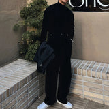 Wiaofellas  -  Korean Fashion Turtleneck Slim Sweaters Mens Casual Solid Color Bottoming Knit Tops Men Spring Fall Stylish Long Sleeve Sweater