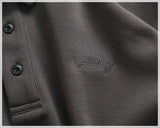 WIAOFELLAS  -  Heavy lapel short-sleeved POLO shirt men's youth fashion business daily casual bead cotton embroidery T-shirt