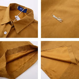 WIAOFELLAS  -  American retro solid color Shirts For Men Summer Button Up Casual Streetwear Male Couple Top Tees Hip Hop Oversize Men Clothing