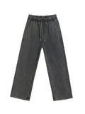 WIAOFELLAS  -  Korean Trendy Solid Color Men's Pants High Quality Wide Leg Trousers Loose Elastic Waist Straight Trousers Autumn