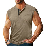 WIAOFELLAS  -  Classic Retro Henry Tank Top Working vest t-shirts for Men's gym man sexy costume Fashion Outdoor Top