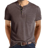 WIAOFELLAS  -  T Shirt for Men Summer Casual Solid Color Short Sleeve T Shirt for Man Polo Men High Quality Mens T-Shirts
