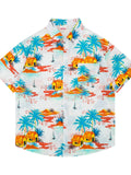 Wiaofellas  -  Hawaii Cec Ultra ular Couples ort Sve Beach Floral irt Men Loose Ins Hong Kong Sle Japanese Retro Outerwear Trendy
