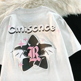 WIAOFELLAS  -  Trendy Nicheshort Sleeve Cotton T-Shirt For Men Loose Fit Summer Hip Hop Korean Style Casual Tshirt InsFashionable Half Sleeve T