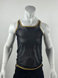 WIAOFELLAS  -  Summer New Men's Vest Fitness Tight Mesh Perspective Sexy Lightweight Tank Top Splicing Color Transparent Vest For Male Tees