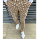 WIAOFELLAS  -  New Plaid Spot Pants For Men Fashion Business Casual Long Trousers Men Suit Pants Wedding Party Dress Social Clothing Breat