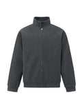 WIAOFELLAS  -  Korean Style Men's Thickening Jackets Stand Collar Design Chic Zipper Niche Male Loose Solid Color Coats Autumn