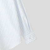 WIAOFELLAS  -  Men Striped Shirt Lapel Long Sleeve Loose Men Clothing Streetwear Korean Style Tops Fashion Leisure Male Shirts S-5XL