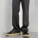 WIAOFELLAS  -  Autumn Winter KPOP Fashion Style Harajuku Trousers Men Loose All Match Straight Casual Chic Pants Vintage Pockets Male Clothes