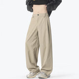 WIAOFELLAS  -  Black Casual Pants Men Fashion Oversized Wide Leg Pants Men Streetwear Korean Loose Straight Pants Mens Baggy Beige Trousers