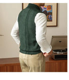 WIAOFELLAS  -  Men's Casual Sweater Vest Warm and Comfortable Vest in Autumn and Winter Solid Color Sweater Vest Casual Fashion Warm Top