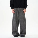 WIAOFELLAS  -  Men Women Streetwear Fashion Loose Casual Belt Wide Leg Suit Pant Boyfriend Straight Trousers Baggy Pants