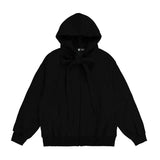 WIAOFELLAS  -  new American retro strap design hooded sweatshirt men and women loose casual cleanfit hoodie cardigan gengar rengoku