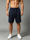 Wiaofellas  -  Men Solid Drawstring Straight Sports Shorts Summer Breathable Loose Cotton Quick Dry Five Point Casual Pants Cross Border New