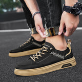 WIAOFELLAS  -  Leather-covered Non-slip Walking Casual Board Shoes All New Wear-resistant Flat Student Single Shoes Trend Four Seasons