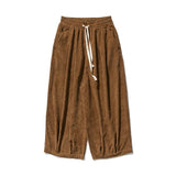 WIAOFELLAS  -  Autumn Winter Men Me's Corduroy Casual Pants Solid Wide Leg Pants Straight Trousers Male Thick Loose Streetwear Hip Hop Pants