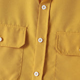 WIAOFELLAS  -  Men Shirt Solid Color Stand Collar Long Sleeve Button Men Clothing Streetwear Fashion Loose Casual Tops Male Shirts