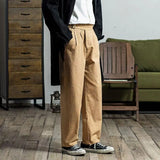 WIAOFELLAS  -  Spring Autumn Vintage Men's Gurkha Pants British Style Casual Straight Trousers Adjustable Waist Belt Naples Pant For Male
