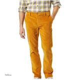 WIAOFELLAS  -  Men's Casual Pants  Men Straight Tube Wide Pants Spring Autumn Male Corduroy Pants Khaki Black Flat Heavyweight Trousers