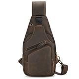 WIAOFELLAS  -  Luxury Male Chest Bags Genuine Leather Crossbody Bag Men Sling Chest Pack for Men Chest Bag Leather casual men one shoulder bag