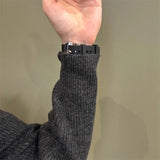 WIAOFELLAS  -  Korean New Men's Polo Neck Sweater Luxury Knitted Long Sleeve Pullover Autumn Casual Solid Color Streetwear Leisure Knitwear Top