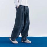 Wiaofellas  -  Mentmate 23aw Japan fashion Ciboy Lazy Retro Washed Blue Jeans Men's Daddy Casual Trousers