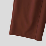WIAOFELLAS  -  Men Wide Leg Pants Solid Color Drawstring Joggers Trousers Men Streetwear Loose Korean Style Fashion Casual Long Pants