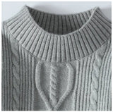 WIAOFELLAS  -  Men's Kintted Long Sleeved Sweater Men Solid Color Sweater Autumn/winter Soft Warm Comfortable Top Thick Warm Wool Pullovers