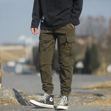 WIAOFELLAS  -  Fashion Cargo Pants Men Streetwear Leisure Thick Cotton Jogger Pants Multi Pockets Ankle Banded Man Casual Trousers MY193