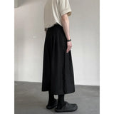 WIAOFELLAS  -  Summer Wide Leg Cropped Pants Comfy Culottes Street Fashion Trendy Loose Fit Casual Trousers Breathable Oversized Style