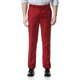 Wiaofellas  -  Plus-size Men's Business Casual Suit Pants Solid Color Adjustable Waist Straight Leg Suit Pants