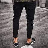 WIAOFELLAS  -  Size S-4XL Men Ripped Jeans Spring Summer Autumn Fashion Casual Hole Slim Fit Skinny Stretch Long Denim Pants Streetwear