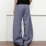 WIAOFELLAS  -  Men Plaid Pants Button Joggers Loose Casual Trousers Men Streetwear 2025 Fashion Leisure Male Wide Leg Long Pants S-5XL