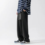 WIAOFELLAS  -  Men's Hong Kong Style Sports Pants Couple Straight Pants Loose Casual Pants Floor Pants Drooping Pants