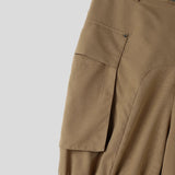 Wiaofellas  -  Men's Shorts Solid Color Button Joggers Casual Men Bottoms Summer Streetwear Pockets Fashion Leisure Shorts For Man