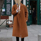 WIAOFELLAS  -  Autumn Winter Jacket Korean Fashion Coat Casual Korean Style Outerwear Solid Color Pattern Suitable For Vacation
