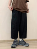 WIAOFELLAS  -  Khaki y Pants Summer Thin Workwear Men Oversize Retro Nine Points Lantern Pants Loose Fit Harajuku Sle Straight Leg