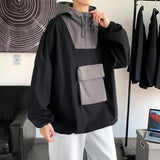 WIAOFELLAS  -  Men's Outerwear Men's Trendy Ins Versatile Stylish Cool and Loose Hoodie Men's Clothing