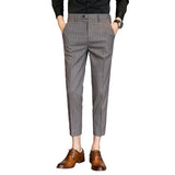 Wiaofellas  -  Spring Autumn New Stripe Men's Suit Pants Dress Clothing Casual Office Long Trousers Business Formal Wear Male B168