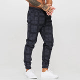 Wiaofellas  -  New Casual Mens Plaid Printed Pants Spring Autumn Fashion Drawstring Lace-up Pants Sports Fitness Men Running Jogging Pants