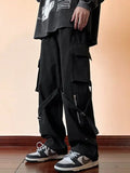 WIAOFELLAS  -  American Work Pants Men Spring Streetwear Loose Wide Leg Straight Casual Pants