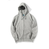 WIAOFELLAS  -  New  Plain Mens Zip Up Hoody Jacket Sweatshirt Hooded Zipper male Top Outerwear Black Gray Boutique men Free shipping