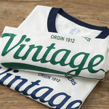 WIAOFELLAS  -  Men Vintage Letters Printed Fashion Casual Boyfriend Pure Cotton Short Sleeve T-shirt Man Summer Harajuku T Shirt Couple Tshirt