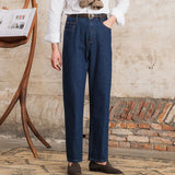 WIAOFELLAS  -  High Quality Jeans Men Dress Trouser Straight Leg Pant Naples Fashion Casual High Waist Straight Leg Jeans Men Trouser