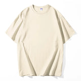 WIAOFELLAS  -  Loose Cotton Short Sleeve T-Shirt for Men Summer Comfortable Blank Printed Logo Crew Neck Top for Couples Large Size