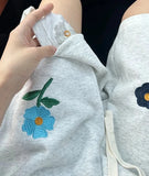 WIAOFELLAS  -  Fashion Embroidered Flower Sports Shorts Men's 2025 Summer New Trendy Couple Five-point Pants Male Handsome Stylish Short Pants