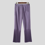 WIAOFELLAS  -  Men Pants Solid Color Button Pleated Casual Trousers Men Streetwear Loose Joggers Personality Fashion Male Flare Pants