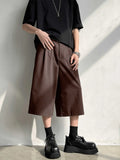 Wiaofellas  -  Summer Thin Straight Leg Seven-Foot Men's Casual Sports Shorts Trendy Youth Travel Pure Color No Ironing Treatment