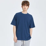 WIAOFELLAS  -  Summer Casual Men's Short Sleeve T-shirt Streetwear Cotton Round Neck T shirt Tops Tee Man Clothes