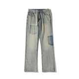 Wiaofellas  -  Men Jeans Washed Gradient Jeans Hip Hop Gothic Streetwear Harajuku Fashion Denim Pants Large Size Male Baggy Trousers